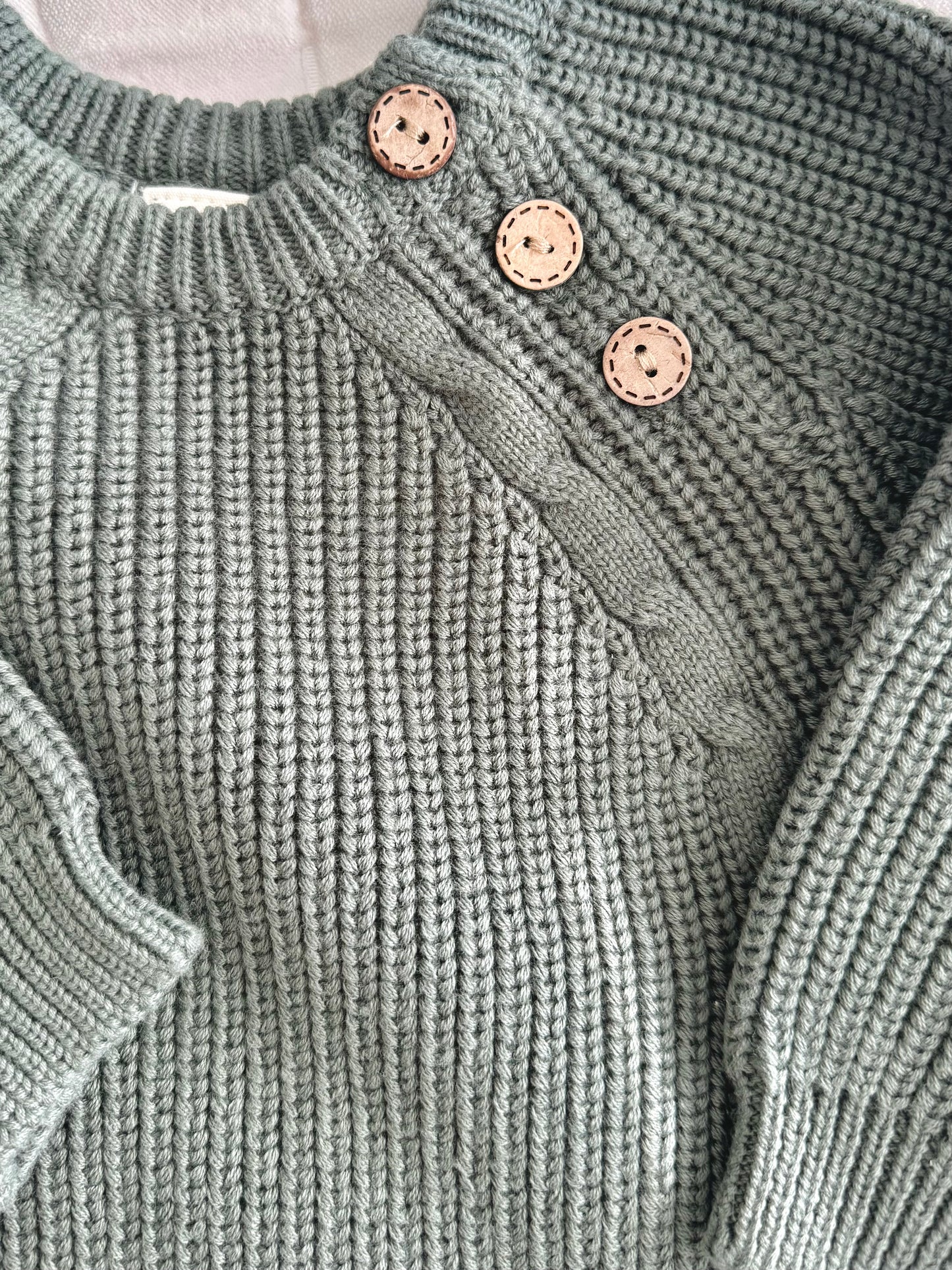 Forrest Green Knit Bubble Romper