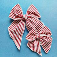 Red Stripped Bow