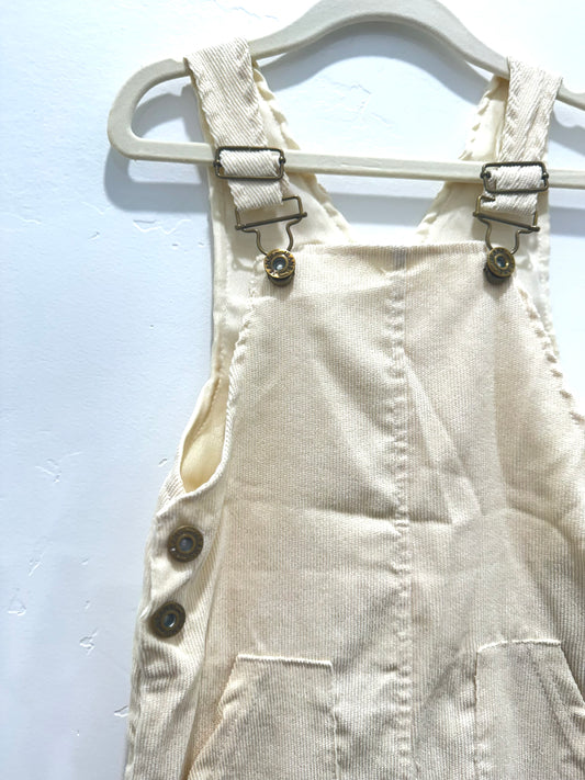 Cream Corduroy Overalls