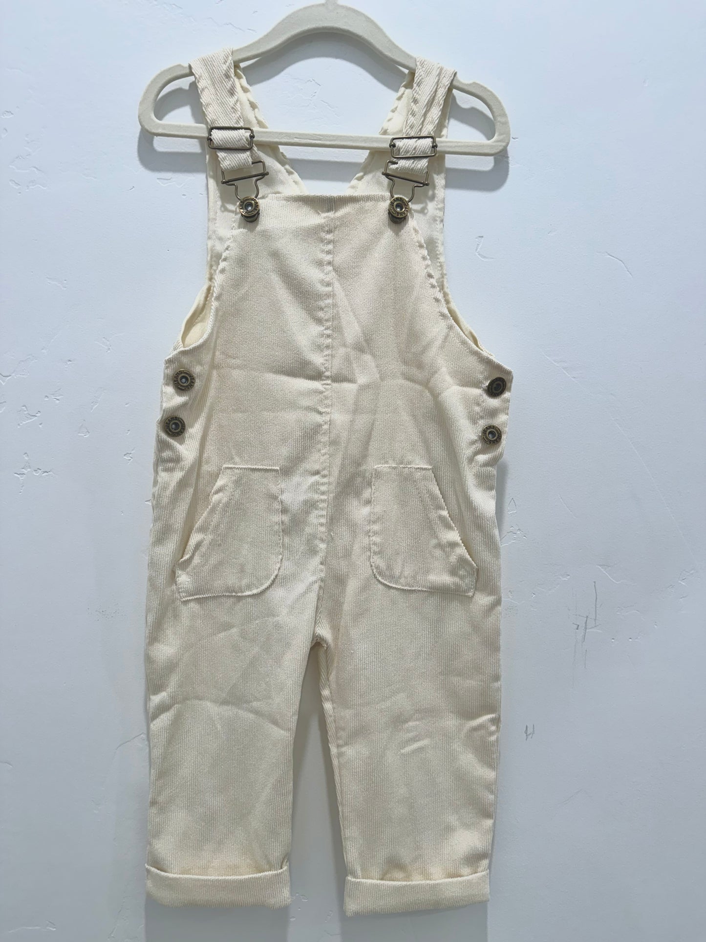 Cream Corduroy Overalls