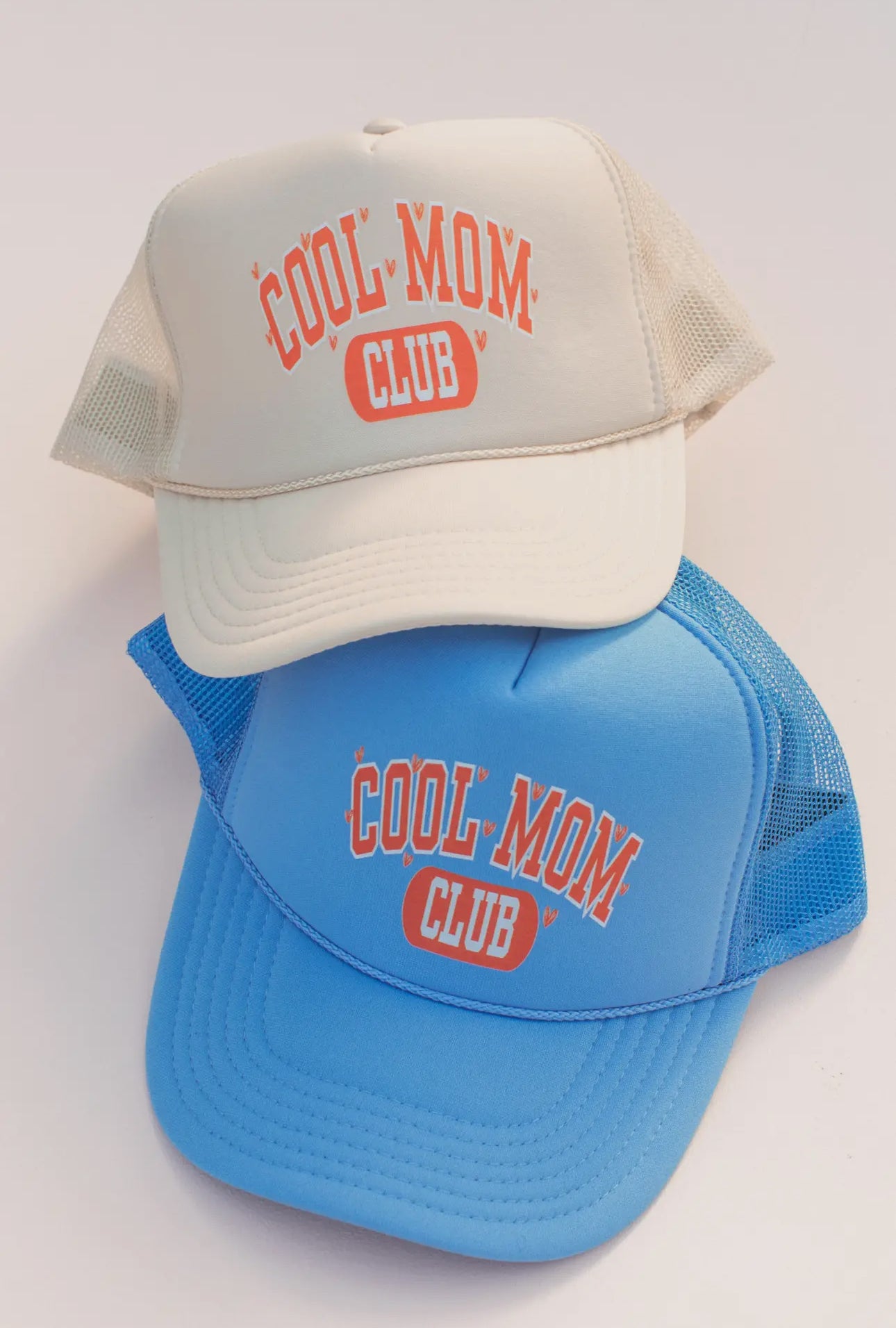 Tan cool mom club trucker hat