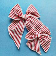 Red Stripped Bow