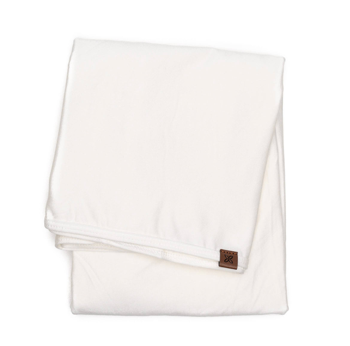 white bamboo swaddle