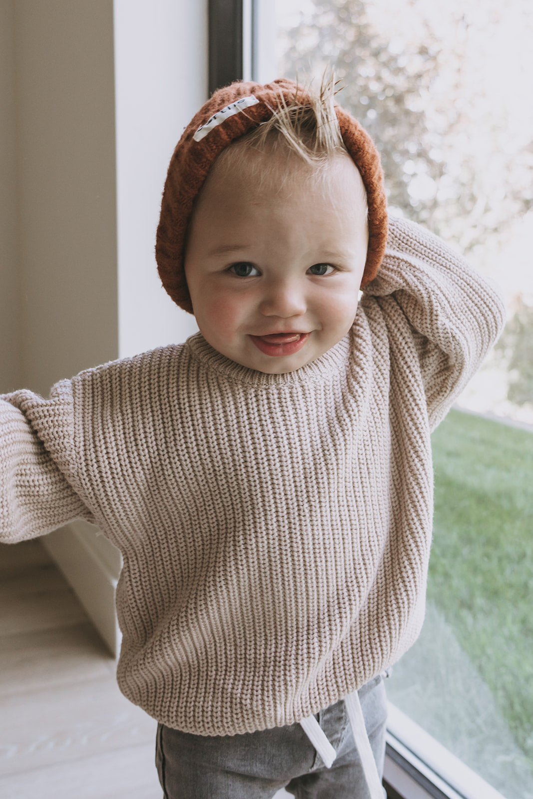 kids oversized knit sweater