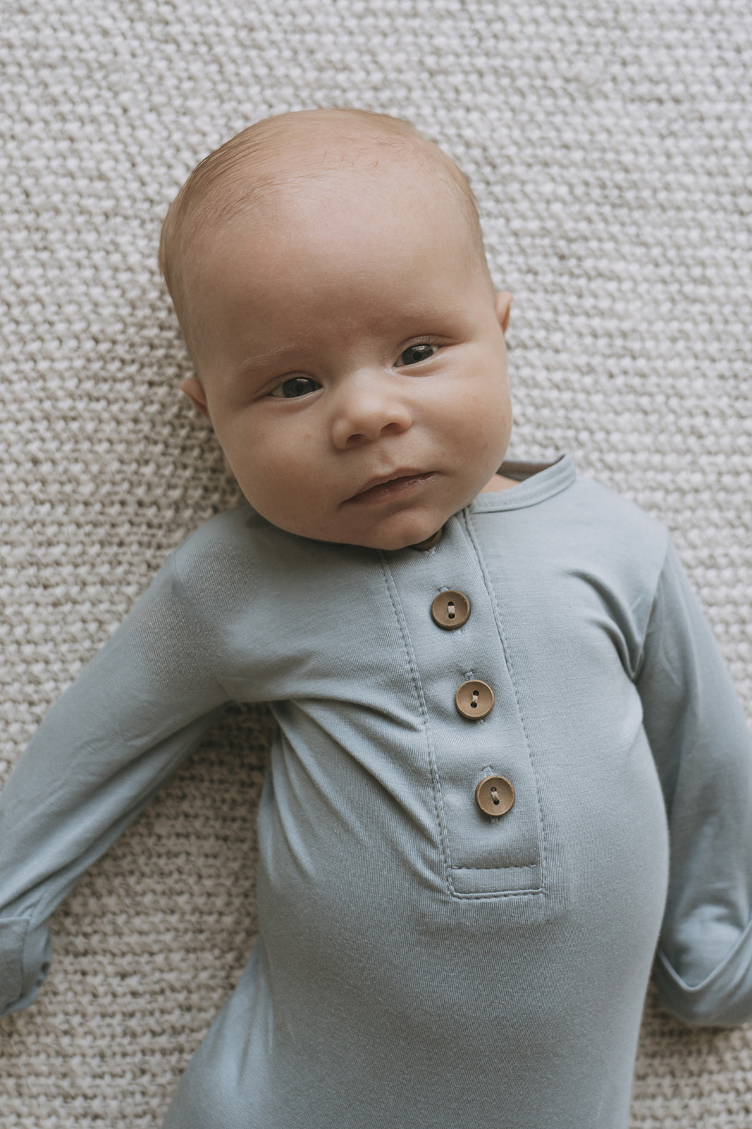 baby boy knotted gown