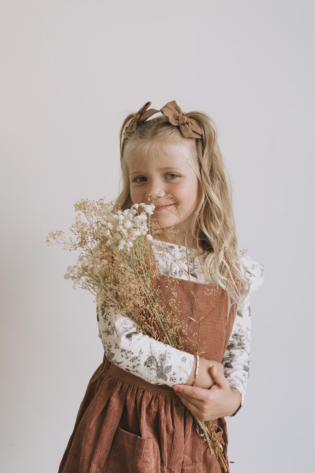 brown pinafore dress