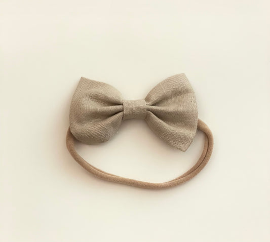 Beige Nylon Bow