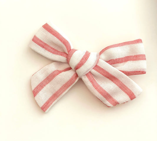 Coral Stripped Bow