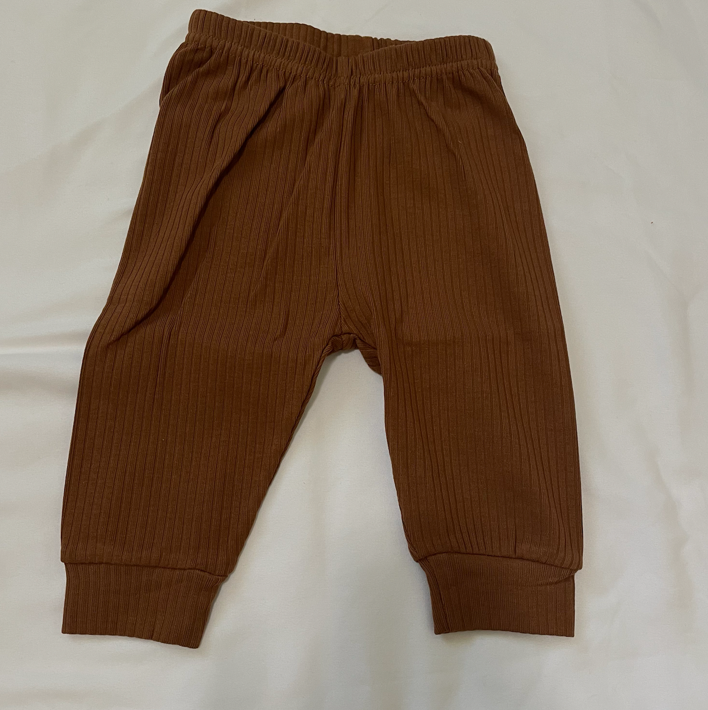 brown ribbed baby clothes