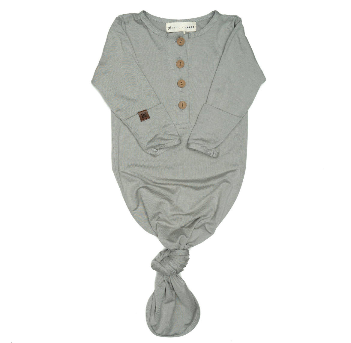 organic knotted baby gown