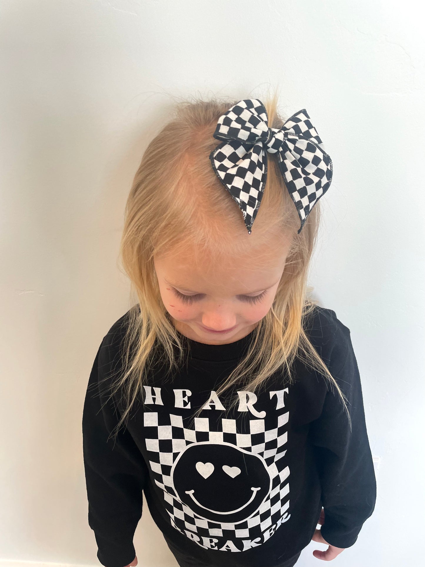 B&W Checkered Bow